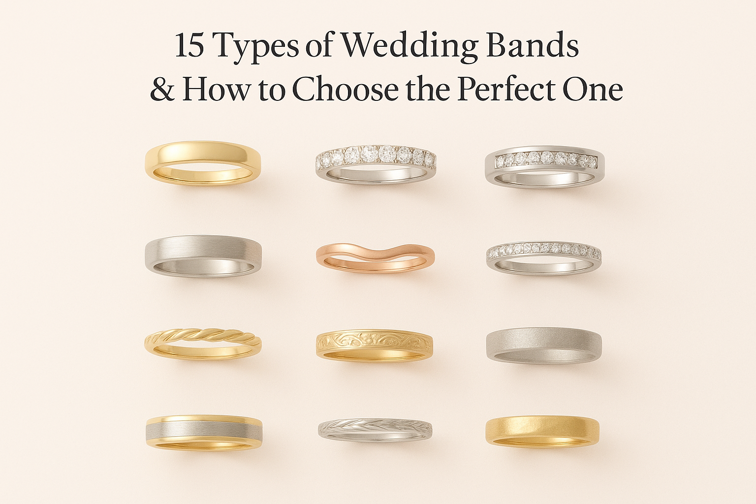15 Types of Wedding Rings & Bands Guide 2025 – Cheriva Jewels