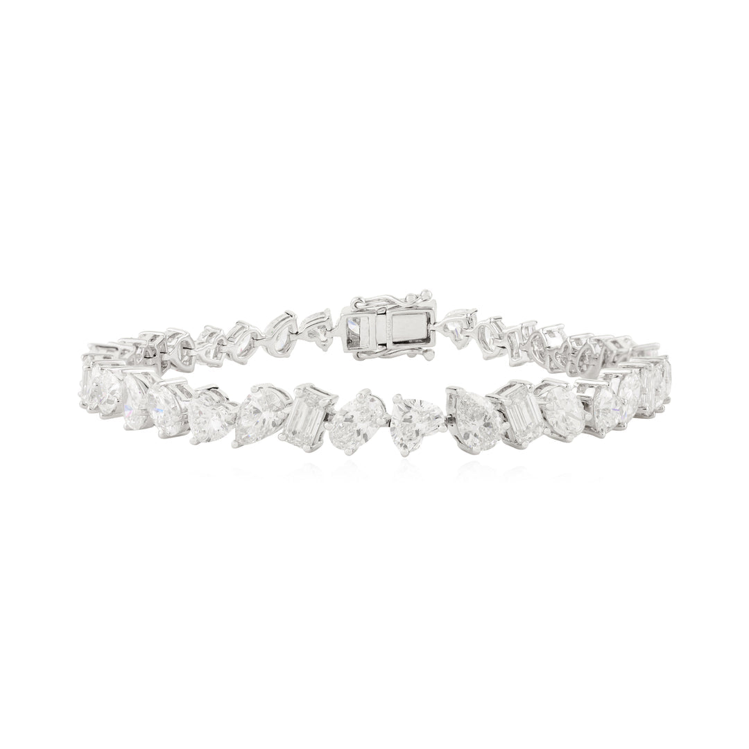 Diamond bracelet on a white background