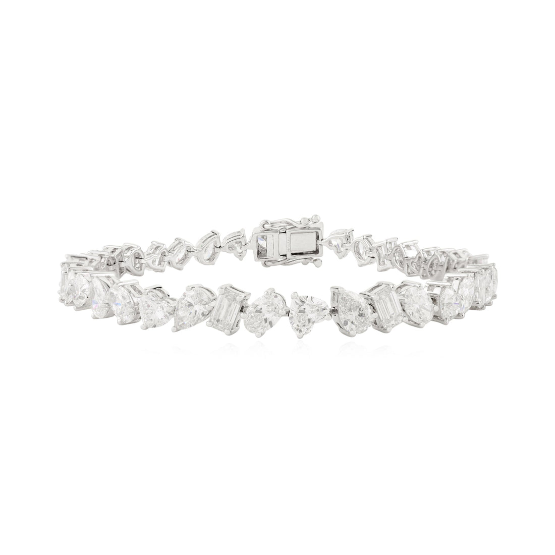 Diamond bracelet on a white background