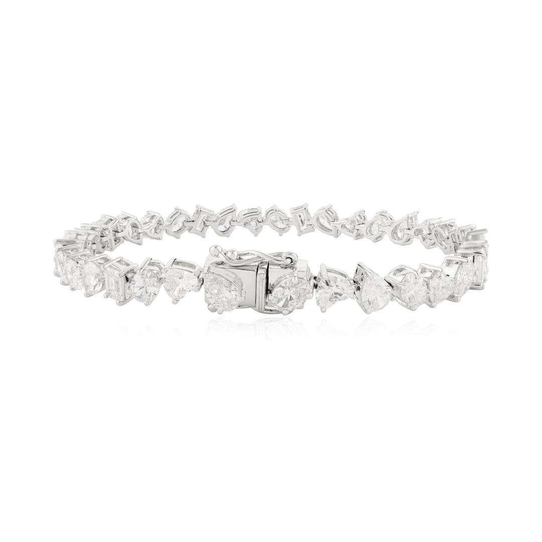 Diamond bracelet on a white background