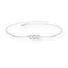 14K solid gold diamond bracelet symbolizing past, present, and future with three sparkling diamonds