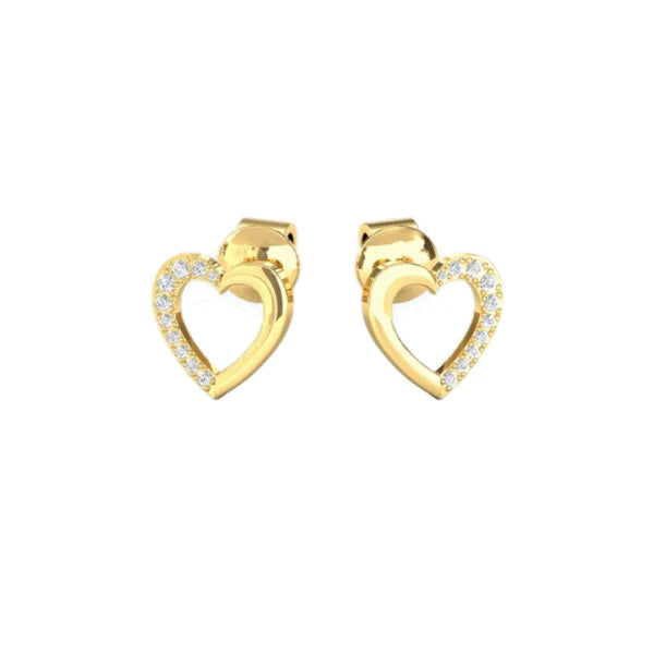 Heart Design Lab Diamond Stud Earring