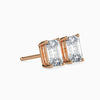 Fancy Emerald Cut Lab Diamond Solitaire Earring - Cheriva Jewels