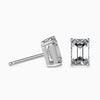 Fancy Emerald Cut Lab Diamond Solitaire Earring - Cheriva Jewels