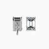 Fancy Emerald Cut Lab Diamond Solitaire Earring - Cheriva Jewels