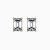 Fancy Emerald Cut Lab Diamond Solitaire Earring - Cheriva Jewels