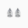 2 Carat Pear Cut Lab Diamond Solitaire Stud Earrings
