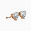 Lovely Heart Shaped Lab Diamond Studs Earring