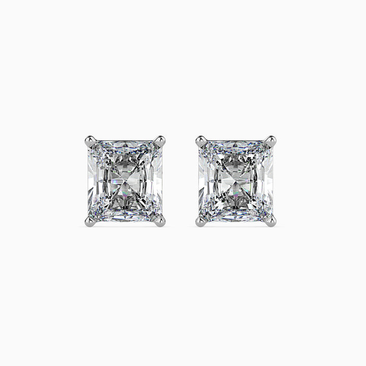 Fancy Radiant Cut Lab Diamond Stud Earring