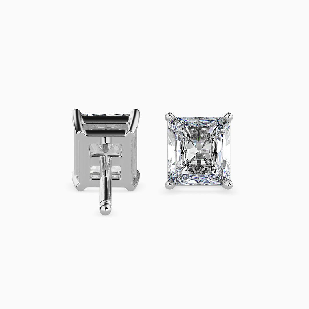 Fancy Radiant Cut Lab Diamond Stud Earring