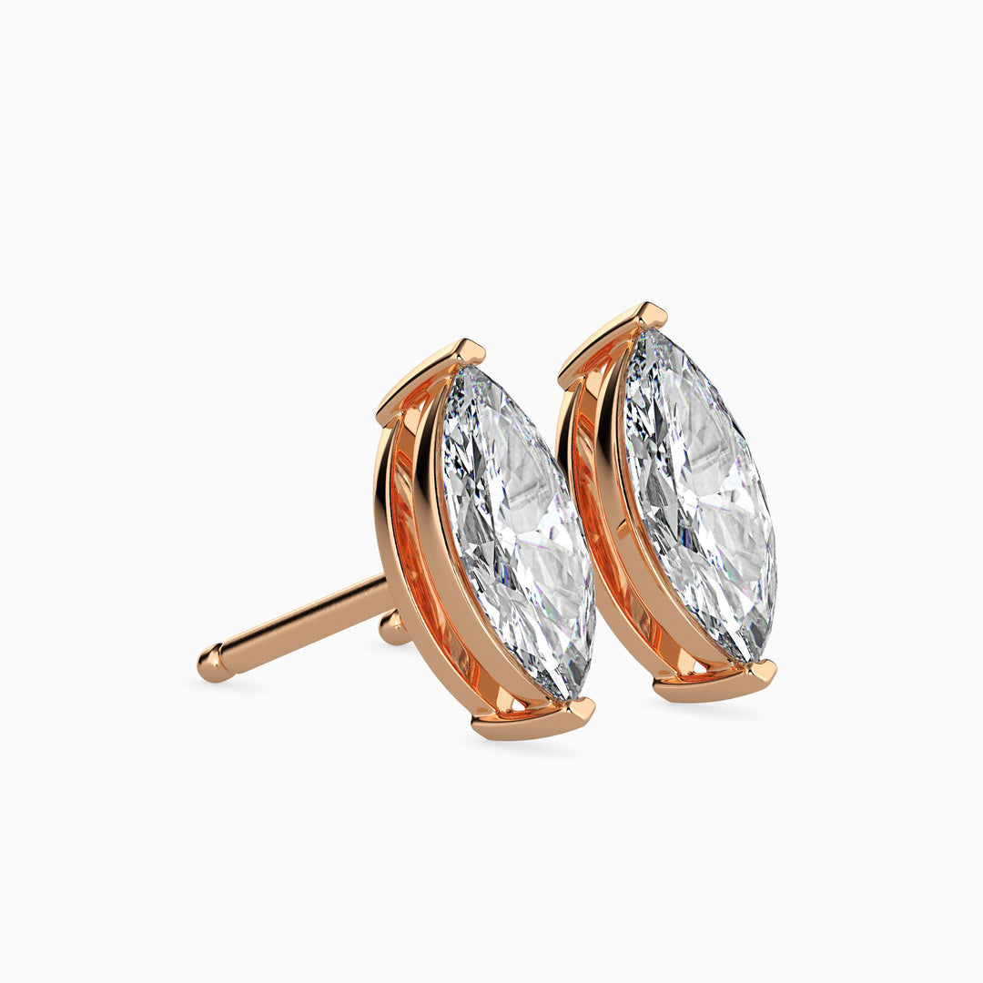 1 Carat Marquise Lab Daimond Solitaire Earring