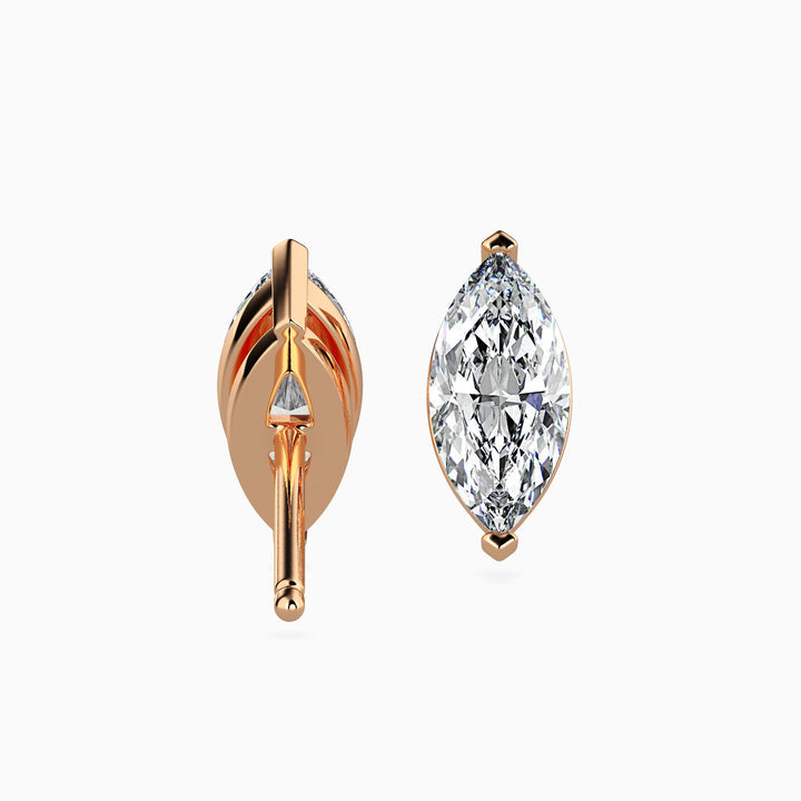 1 Carat Marquise Lab Daimond Solitaire Earring