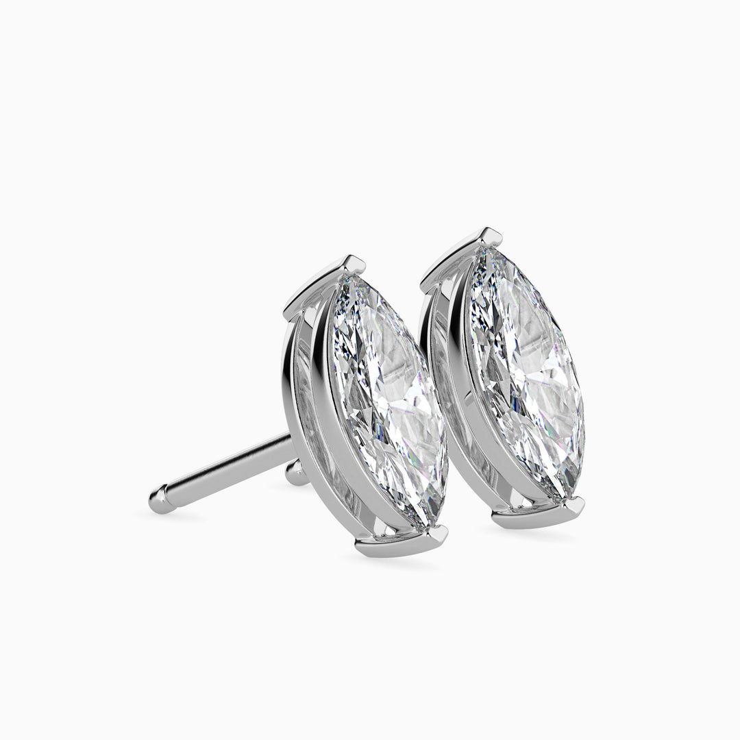 1 Carat Marquise Lab Daimond Solitaire Earring