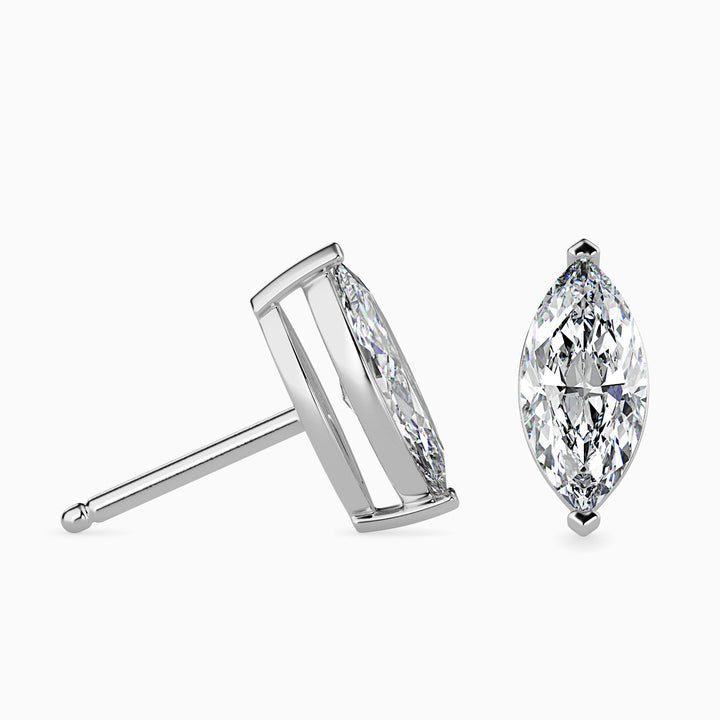 1 Carat Marquise Lab Daimond Solitaire Earring