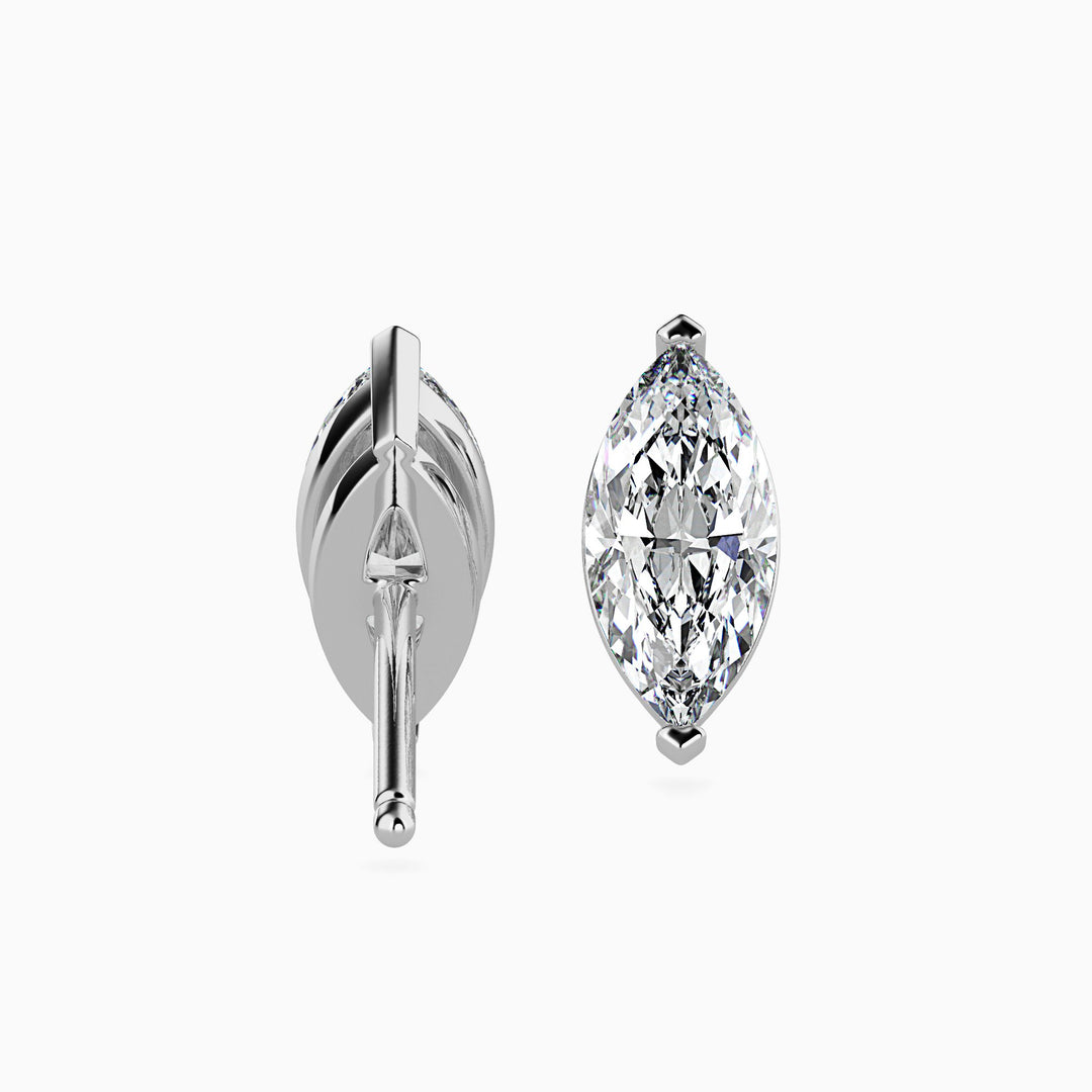 1 Carat Marquise Lab Daimond Solitaire Earring