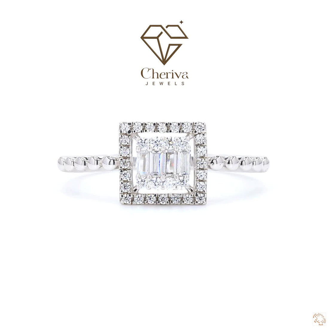 Round Cut Lab Diamond Halo Wedding Ring