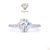 Unique Princess Cut Lab Diamond Engagement Ring
