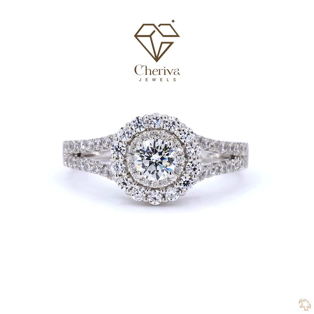 Vintage Style Round Lab Diamond Engagement Ring