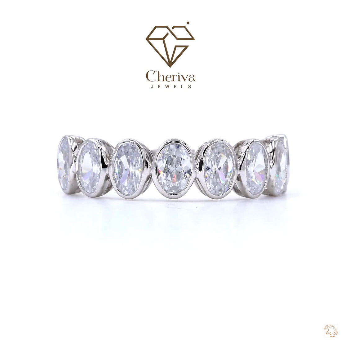 Oval Cut Diamond Bezel Set Engagement Ring