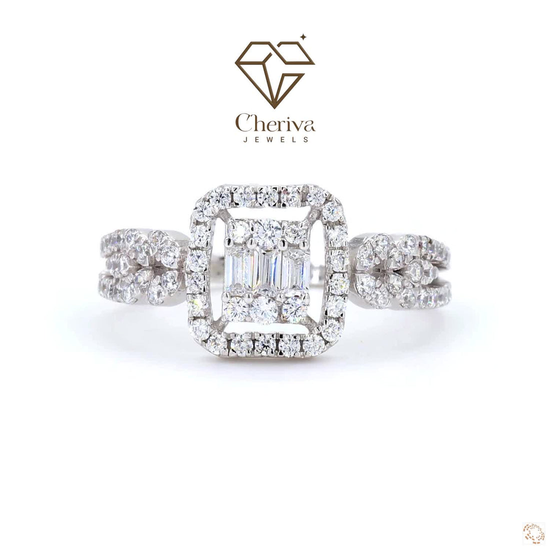 Vintage Style Round Cut Lab Diamond Engagement Ring