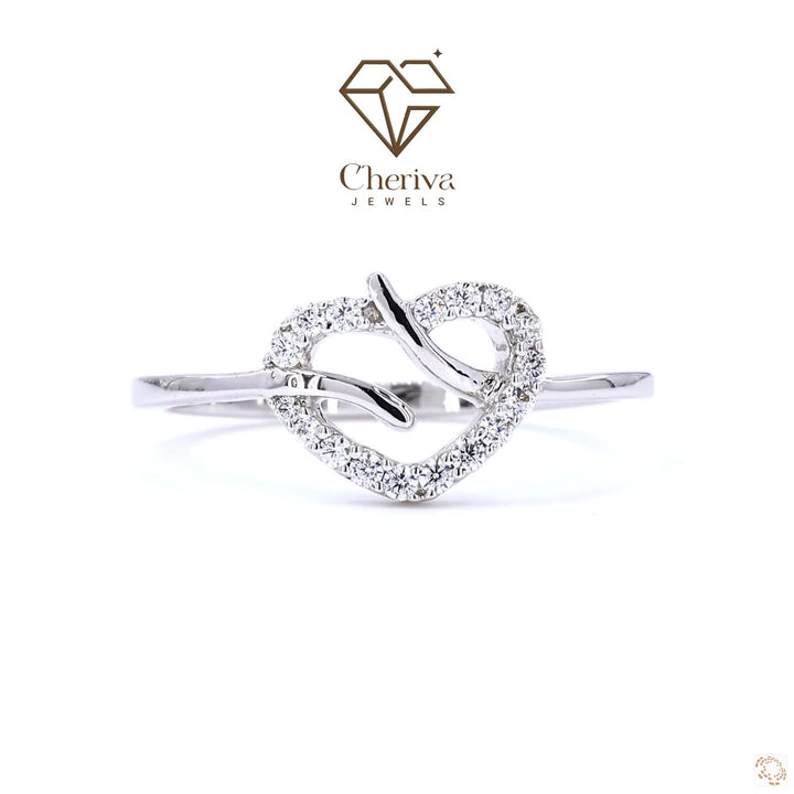 Unique Engagement Ring in Heart Shape.