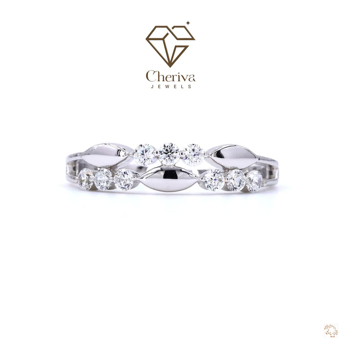 Round Cut Diamond White Crystal Engagement Ring