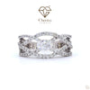 Criss Cross Style Lab Grown Diamond Engagement Ring