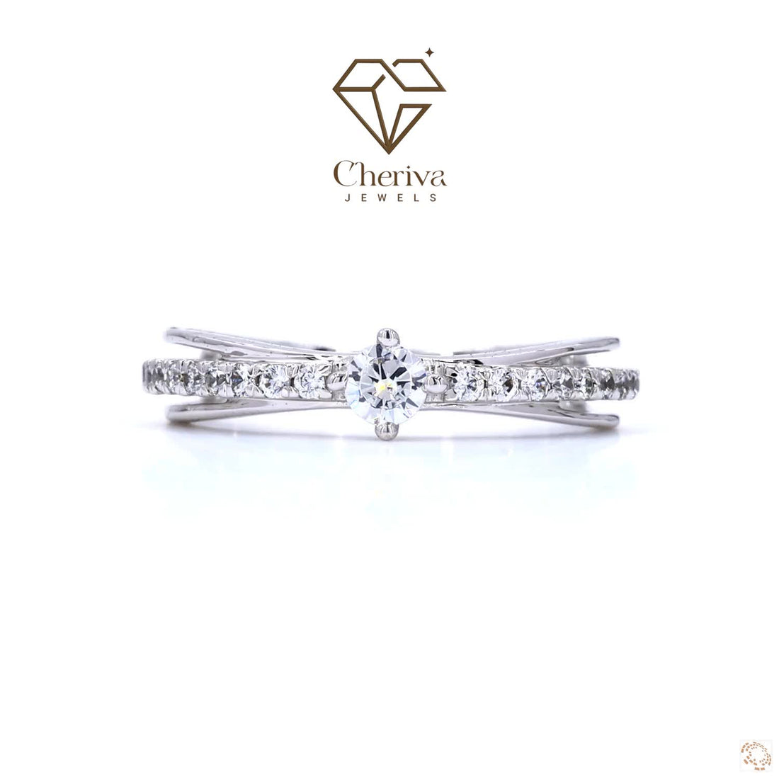 Vintage Engagement Ring With Round Cut Lab Diamond