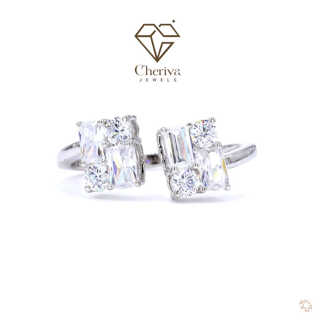 Round Cut Lab Diamond Toi Et Moi Engagement Ring