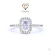 Diamond ring with Cheriva Jewels logo on a white background