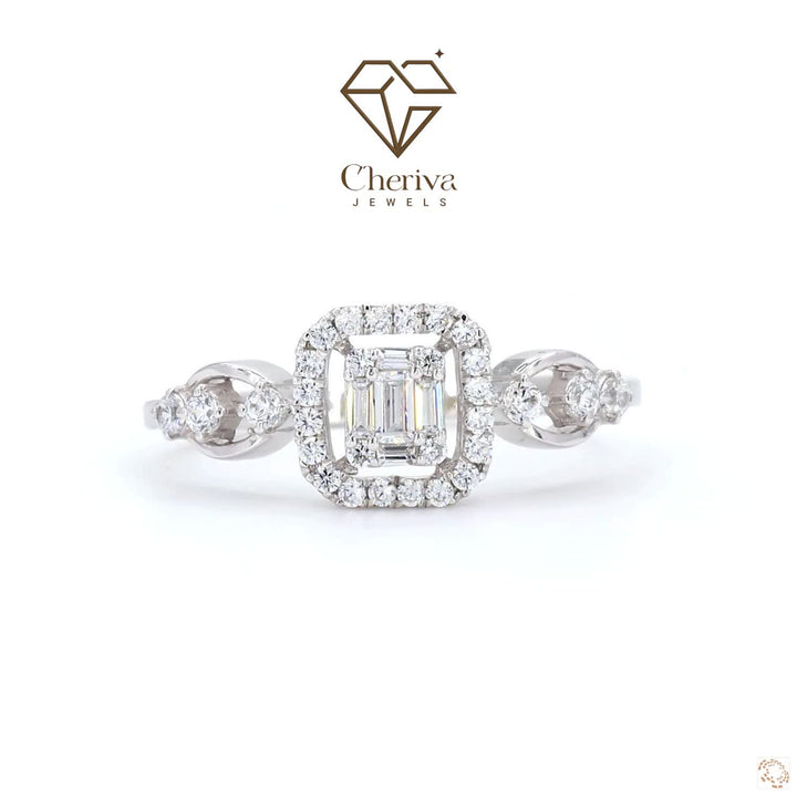Vintage Style Round Cut Diamond Ring