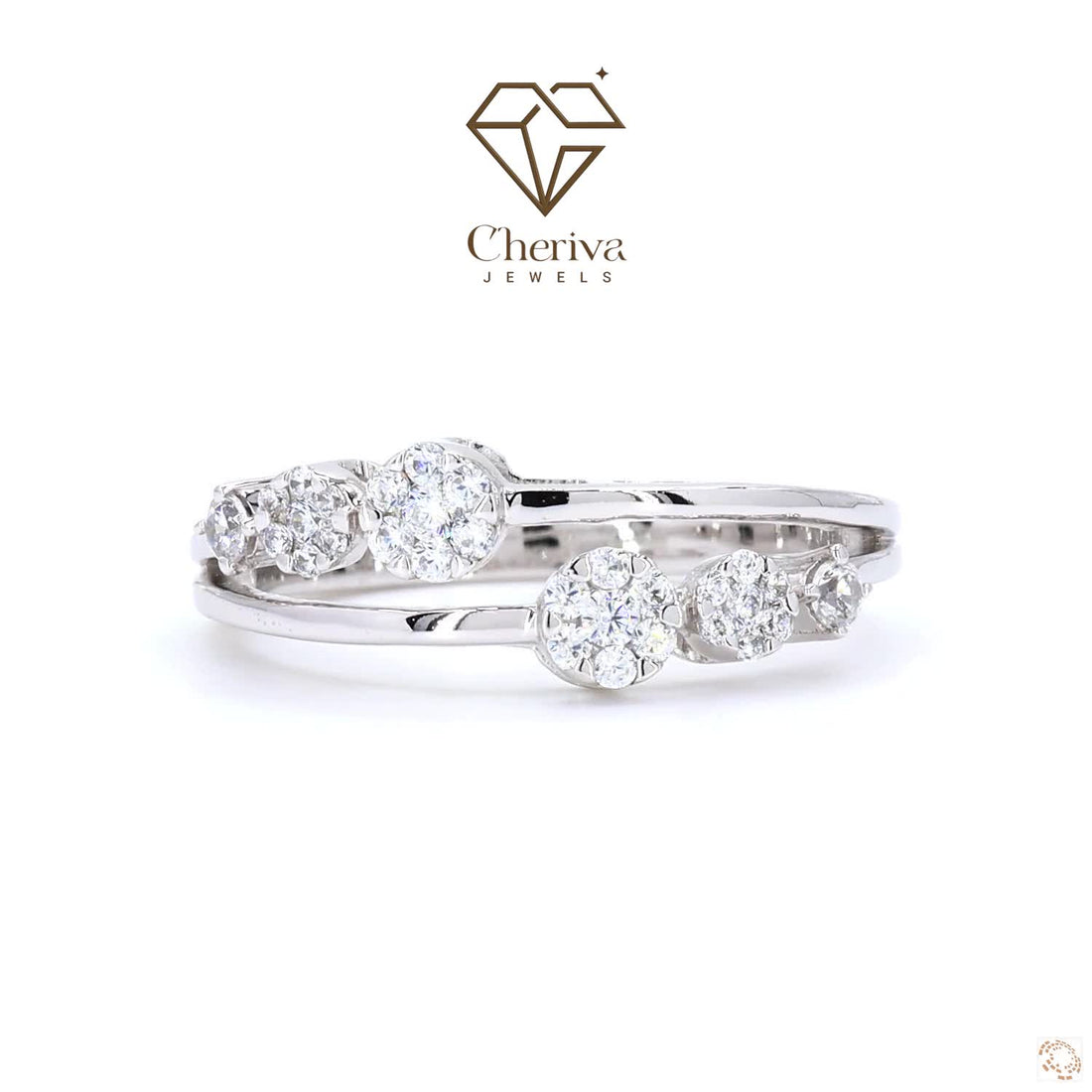 Unique Round Cut 3 Lab Grown Diamond Engagement Ring
