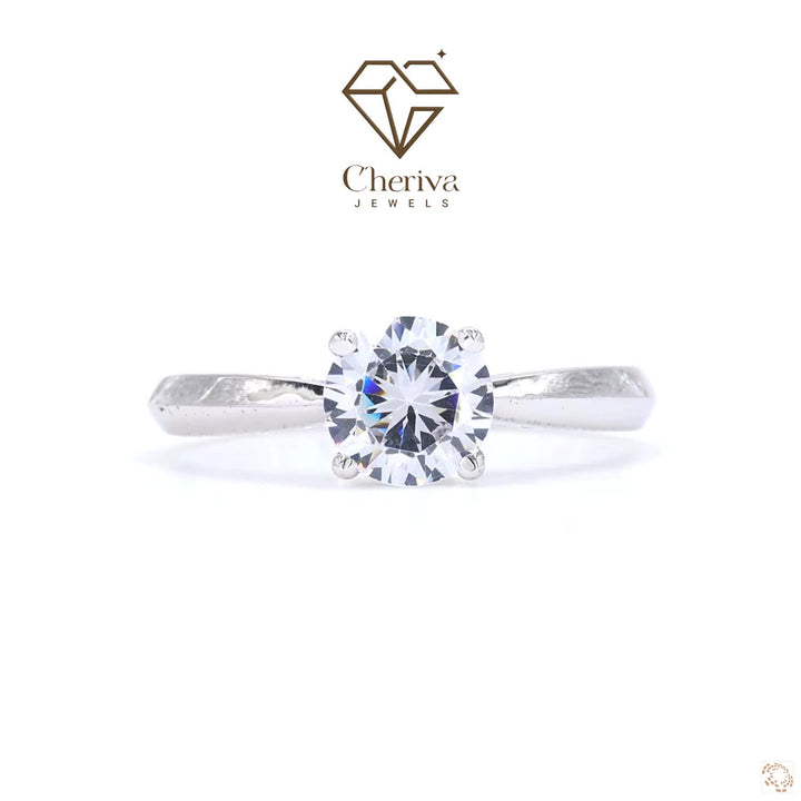 Solitaire Style Round Cut Diamond Engagement Ring