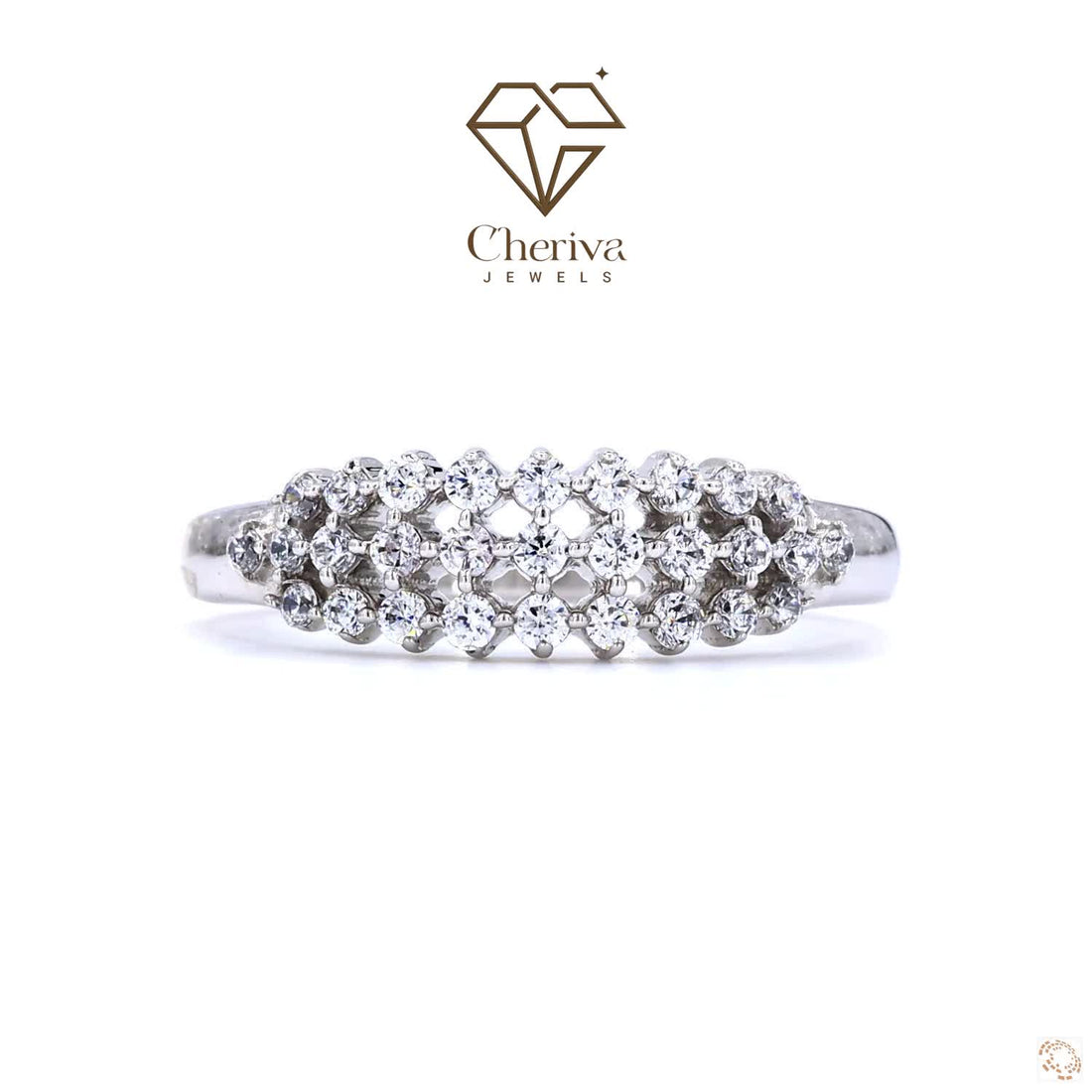 Cluster Round Cut Lab Diamond Wedding Band