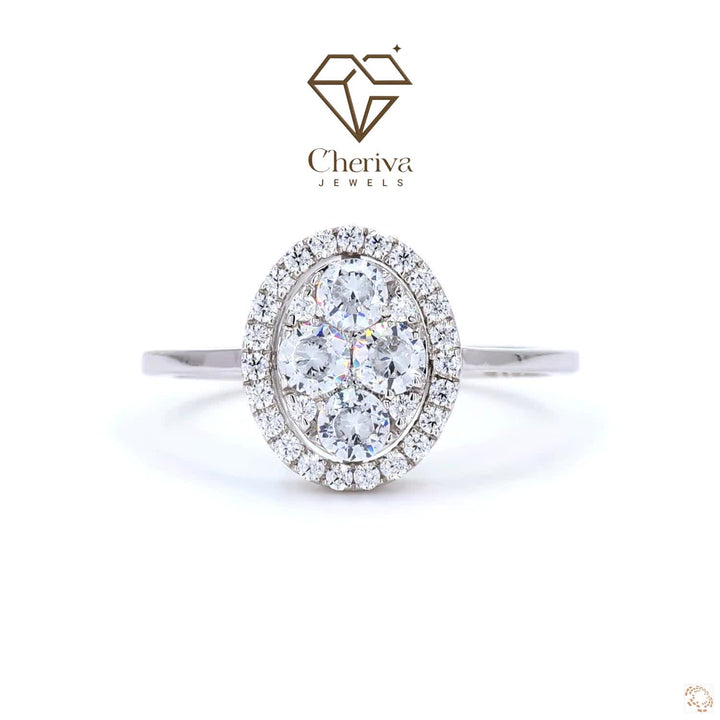Round Cut Diamond Solitaire Accent Promise Ring