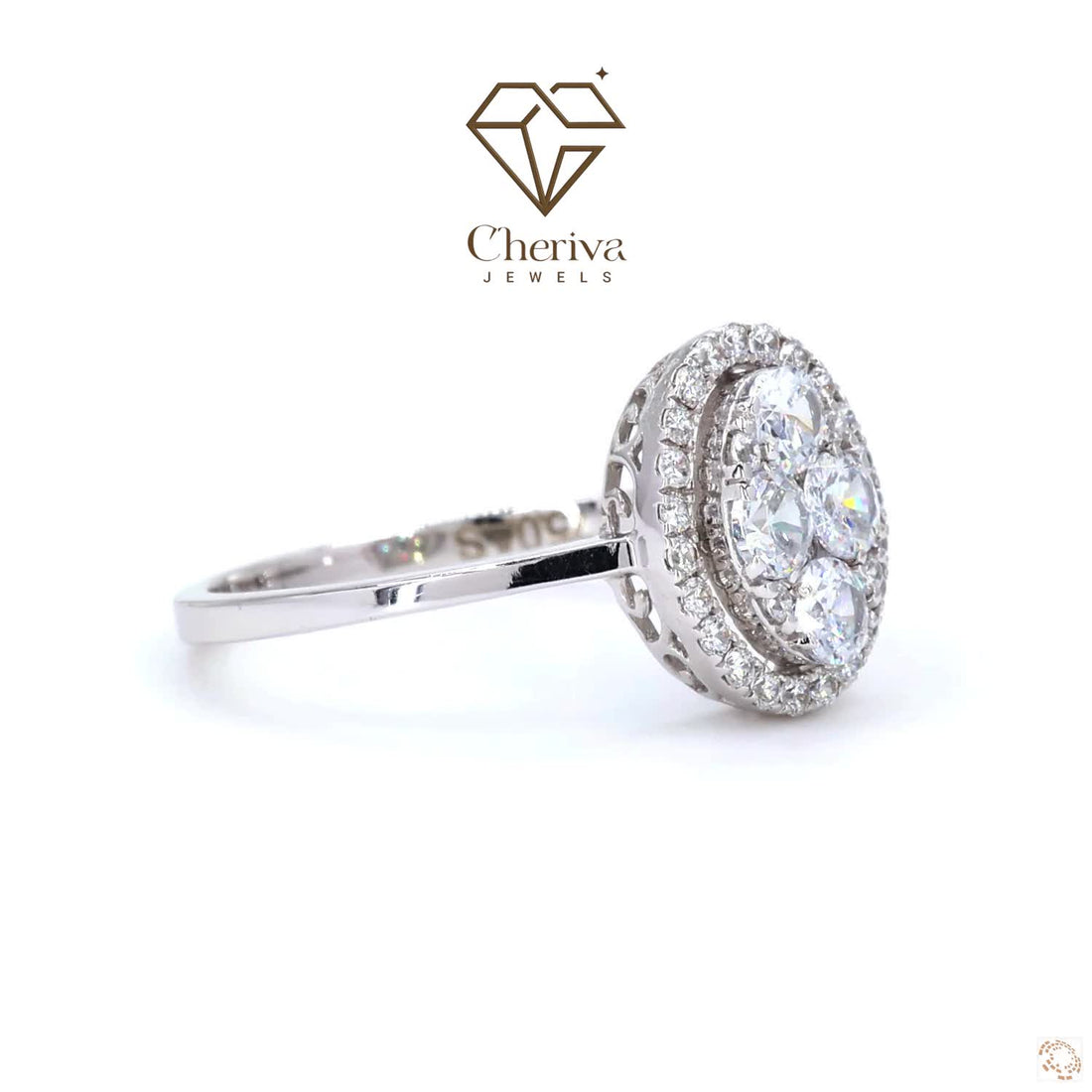 Round Cut Diamond Solitaire Accent Promise Ring
