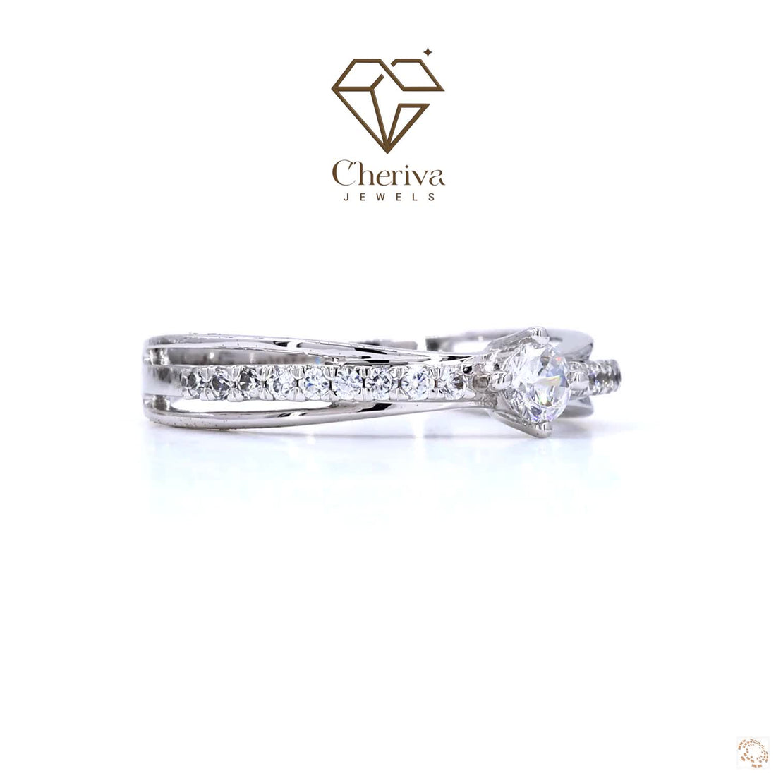 Vintage Engagement Ring With Round Cut Lab Diamond