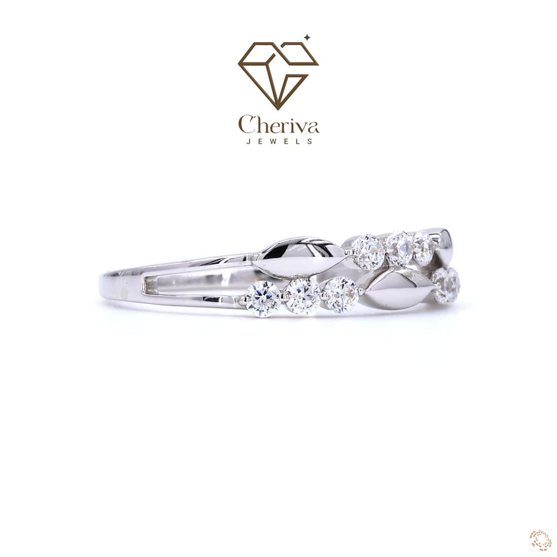 Round Cut Diamond White Crystal Engagement Ring