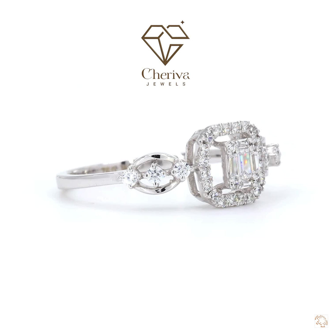 Vintage Style Round Cut Diamond Ring