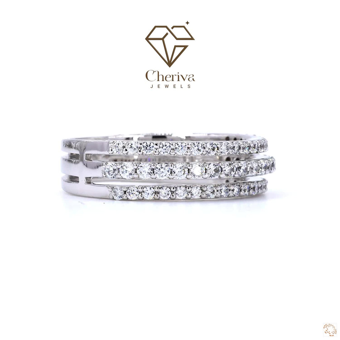 3 Row Diamond Full Eternity Band
