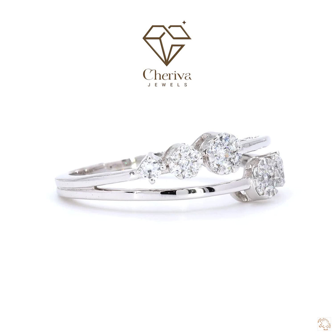 Unique Round Cut 3 Lab Grown Diamond Engagement Ring