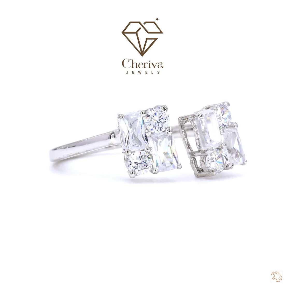 Round Cut Lab Diamond Toi Et Moi Engagement Ring