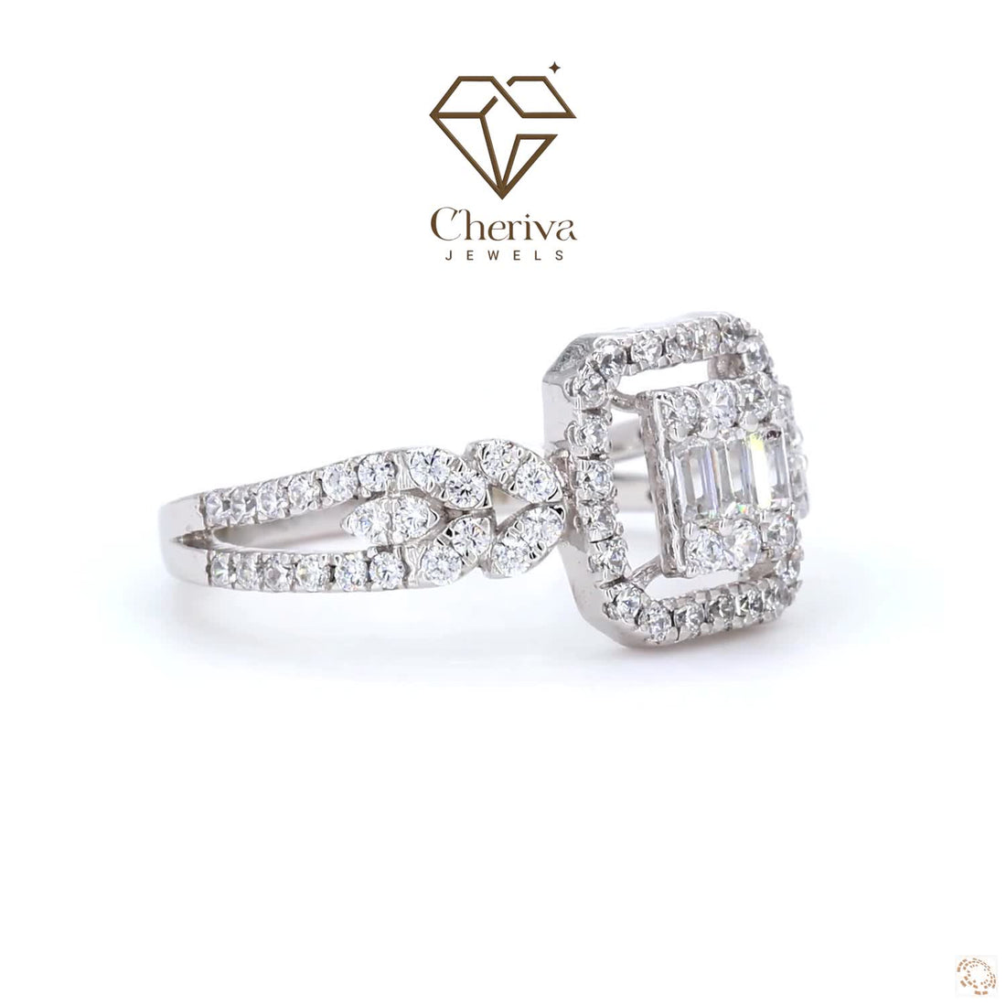 Vintage Style Round Cut Lab Diamond Engagement Ring