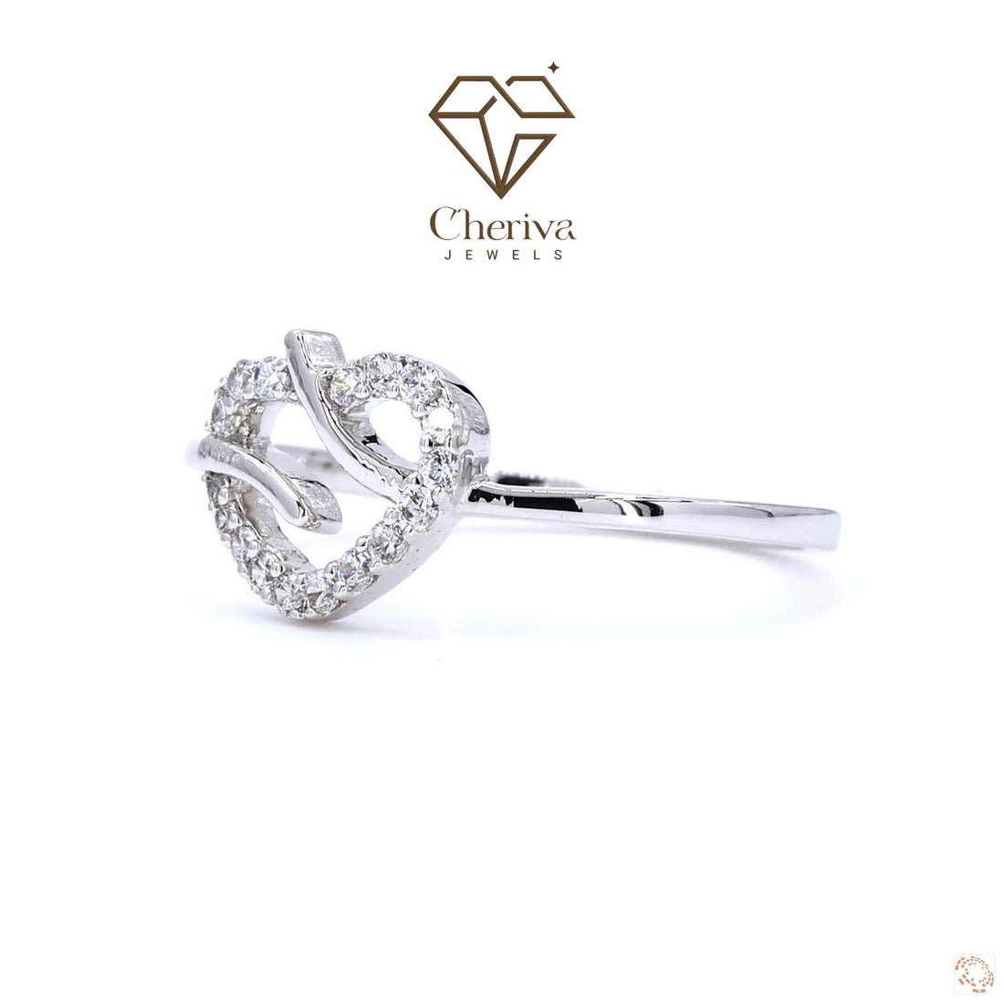 Unique Engagement Ring in Heart Shape.