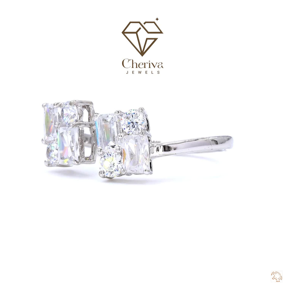 Round Cut Lab Diamond Toi Et Moi Engagement Ring