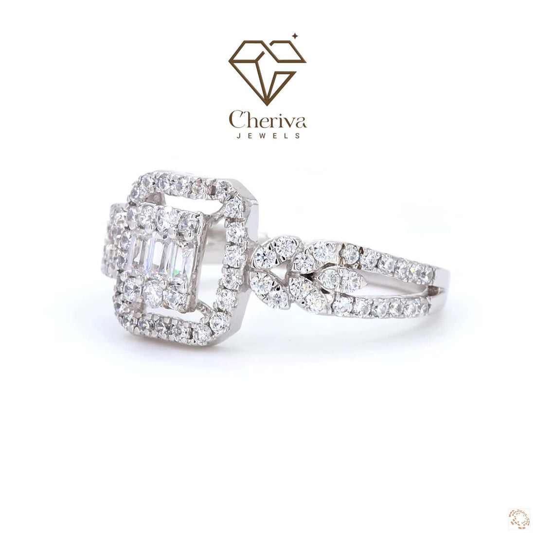 Vintage Style Round Cut Lab Diamond Engagement Ring