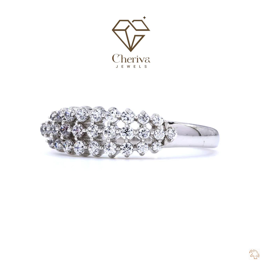 Cluster Round Cut Lab Diamond Wedding Band