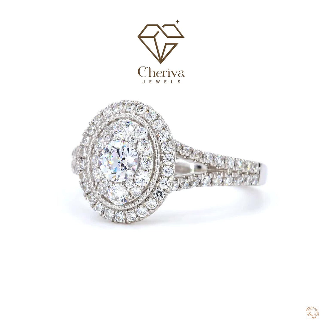 Round Cut Lab Diamond Vintage Engagement Ring