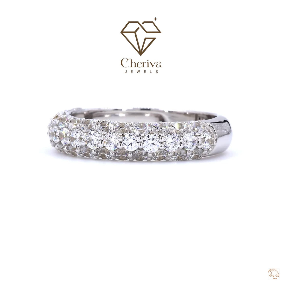 Cluster Round Cut Lab Diamond Full Eternity Band