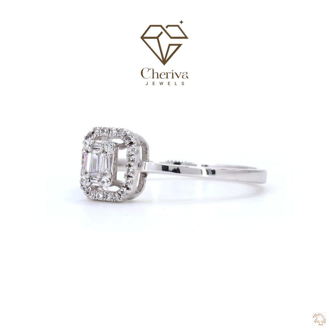 Baguette And Round Cut Diamond Engagement Ring